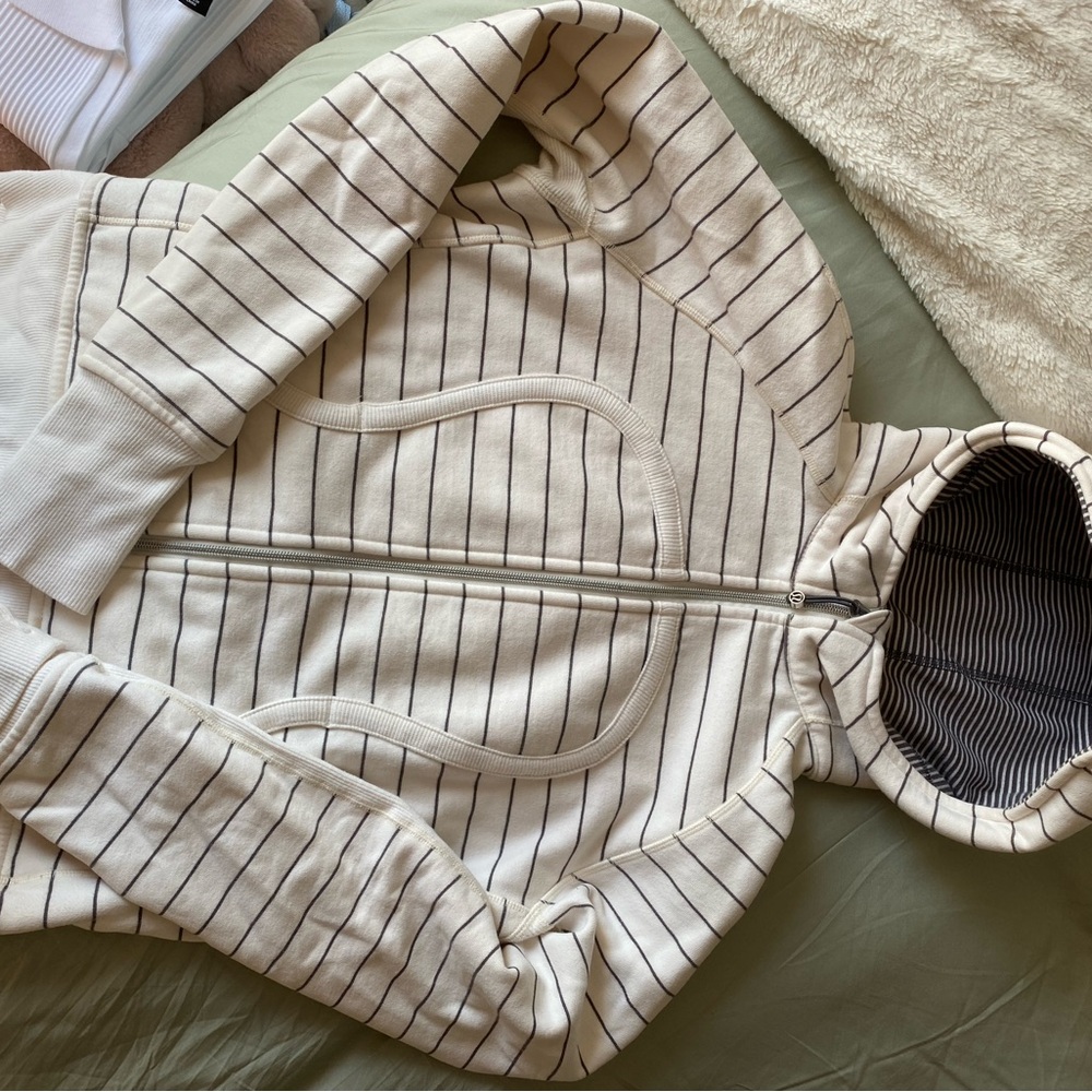 lululemon athletica Cream Striped Sweater